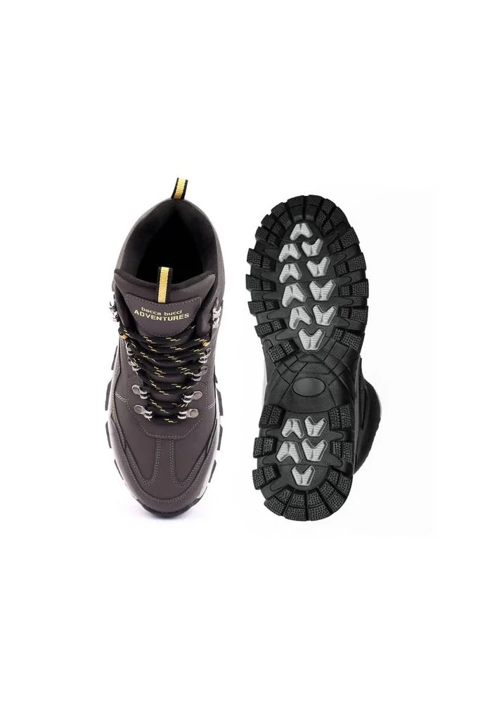 Bacca Bucci Grey Trailblazer All Terrain High Top Trekking Boots for Men | Best Price UAE